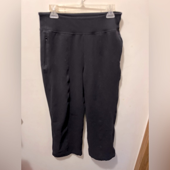 Athleta Pants - Athleta fleece lined wide leg pull on‎ pant size medium